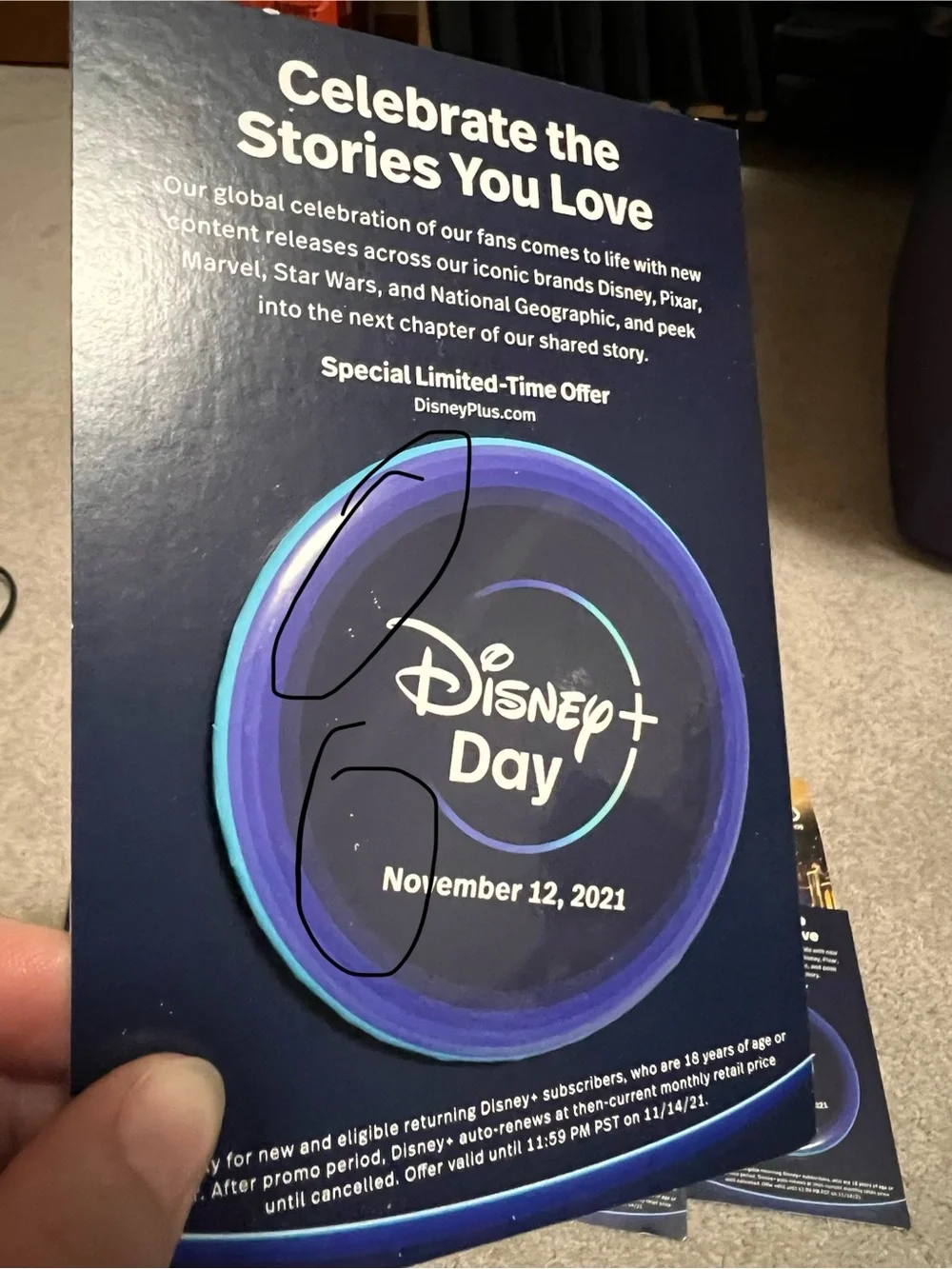 4 Disney+ day commemorative collective pin & map from Disney’s Hollywood Studios